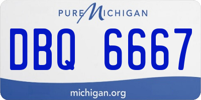 MI license plate DBQ6667