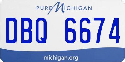 MI license plate DBQ6674