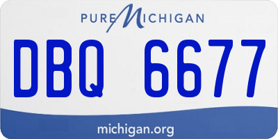 MI license plate DBQ6677