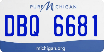 MI license plate DBQ6681