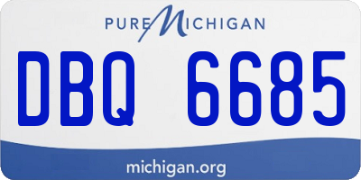 MI license plate DBQ6685