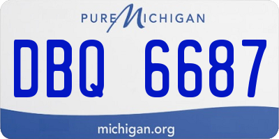 MI license plate DBQ6687