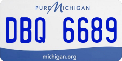 MI license plate DBQ6689