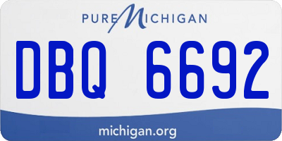 MI license plate DBQ6692