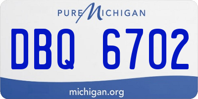 MI license plate DBQ6702