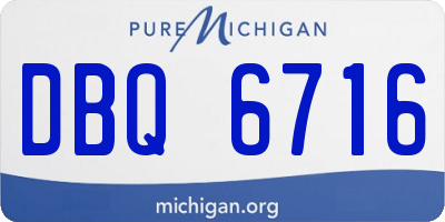 MI license plate DBQ6716
