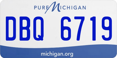 MI license plate DBQ6719