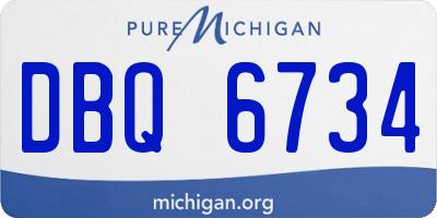 MI license plate DBQ6734