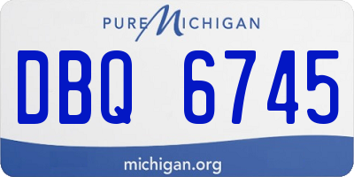 MI license plate DBQ6745