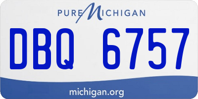 MI license plate DBQ6757