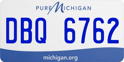 MI license plate DBQ6762