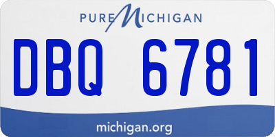 MI license plate DBQ6781