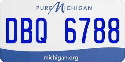MI license plate DBQ6788