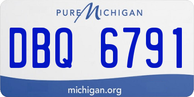 MI license plate DBQ6791