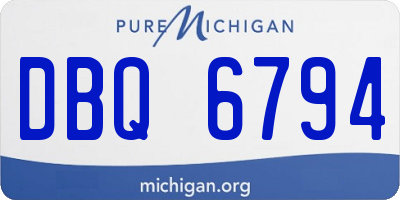 MI license plate DBQ6794
