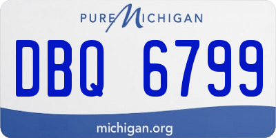MI license plate DBQ6799
