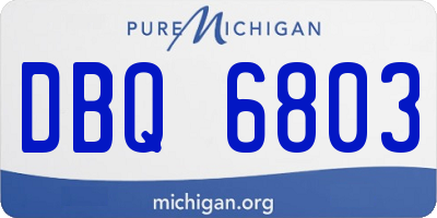 MI license plate DBQ6803
