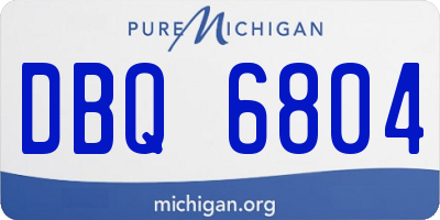 MI license plate DBQ6804