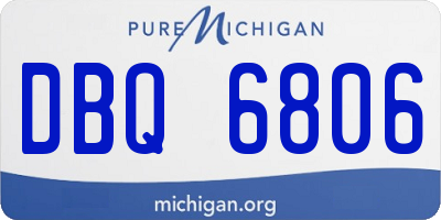 MI license plate DBQ6806