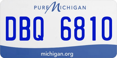 MI license plate DBQ6810