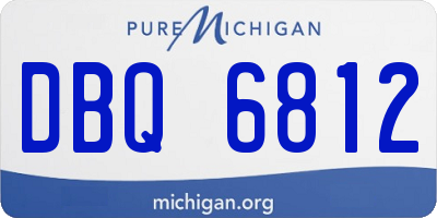 MI license plate DBQ6812