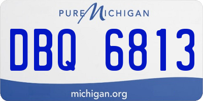 MI license plate DBQ6813