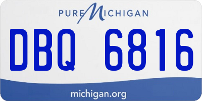 MI license plate DBQ6816