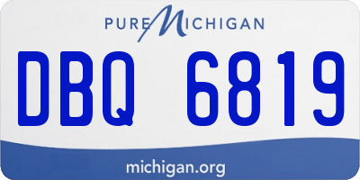 MI license plate DBQ6819