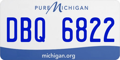 MI license plate DBQ6822