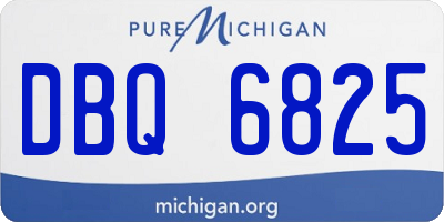 MI license plate DBQ6825
