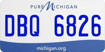 MI license plate DBQ6826
