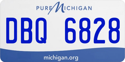 MI license plate DBQ6828