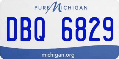 MI license plate DBQ6829