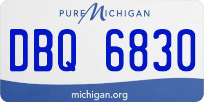 MI license plate DBQ6830