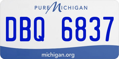 MI license plate DBQ6837