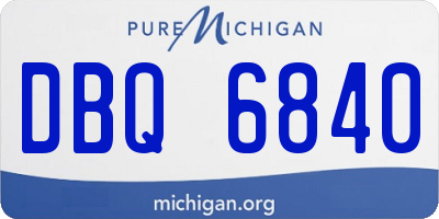 MI license plate DBQ6840