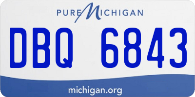 MI license plate DBQ6843