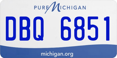MI license plate DBQ6851
