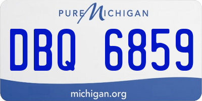 MI license plate DBQ6859
