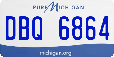 MI license plate DBQ6864