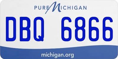 MI license plate DBQ6866