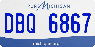 MI license plate DBQ6867