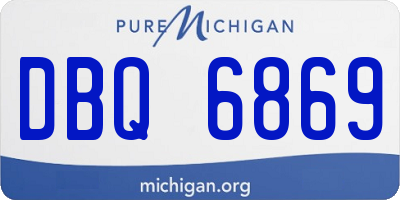 MI license plate DBQ6869