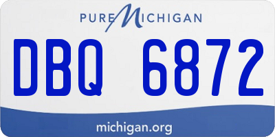 MI license plate DBQ6872