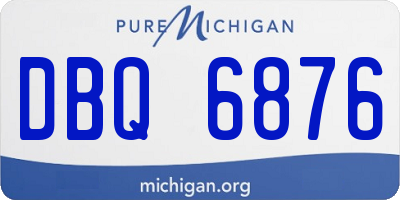 MI license plate DBQ6876