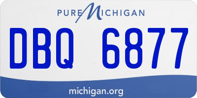 MI license plate DBQ6877