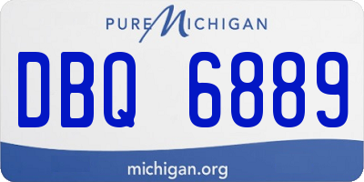 MI license plate DBQ6889