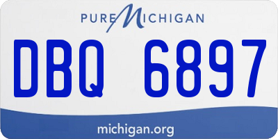 MI license plate DBQ6897