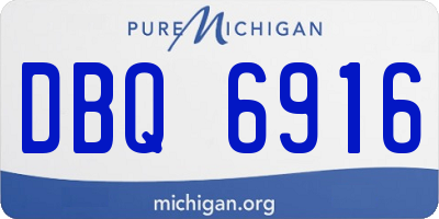 MI license plate DBQ6916