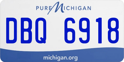MI license plate DBQ6918